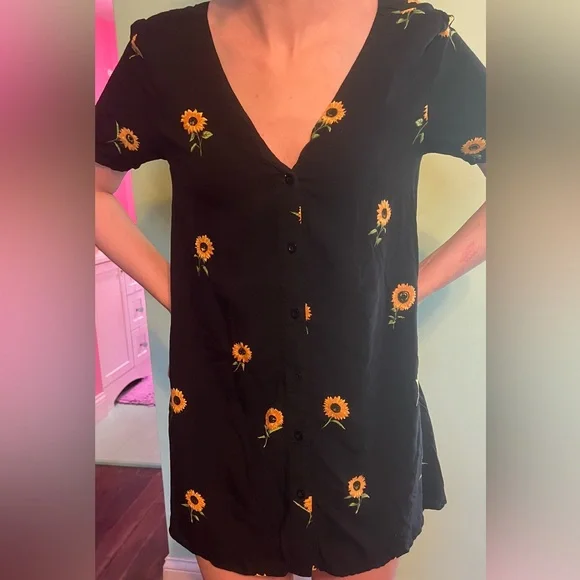 Dolls Kill Sunflower Babydoll Dress - Picture 3 of 4